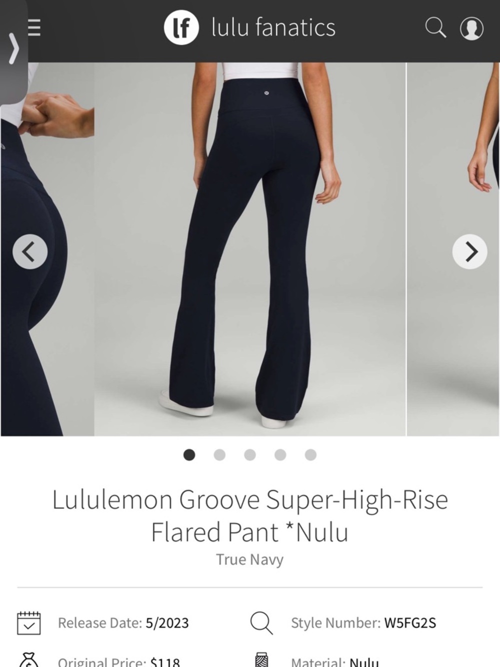 lululemon athletica True Navy High-Rise Flare Leg Pant